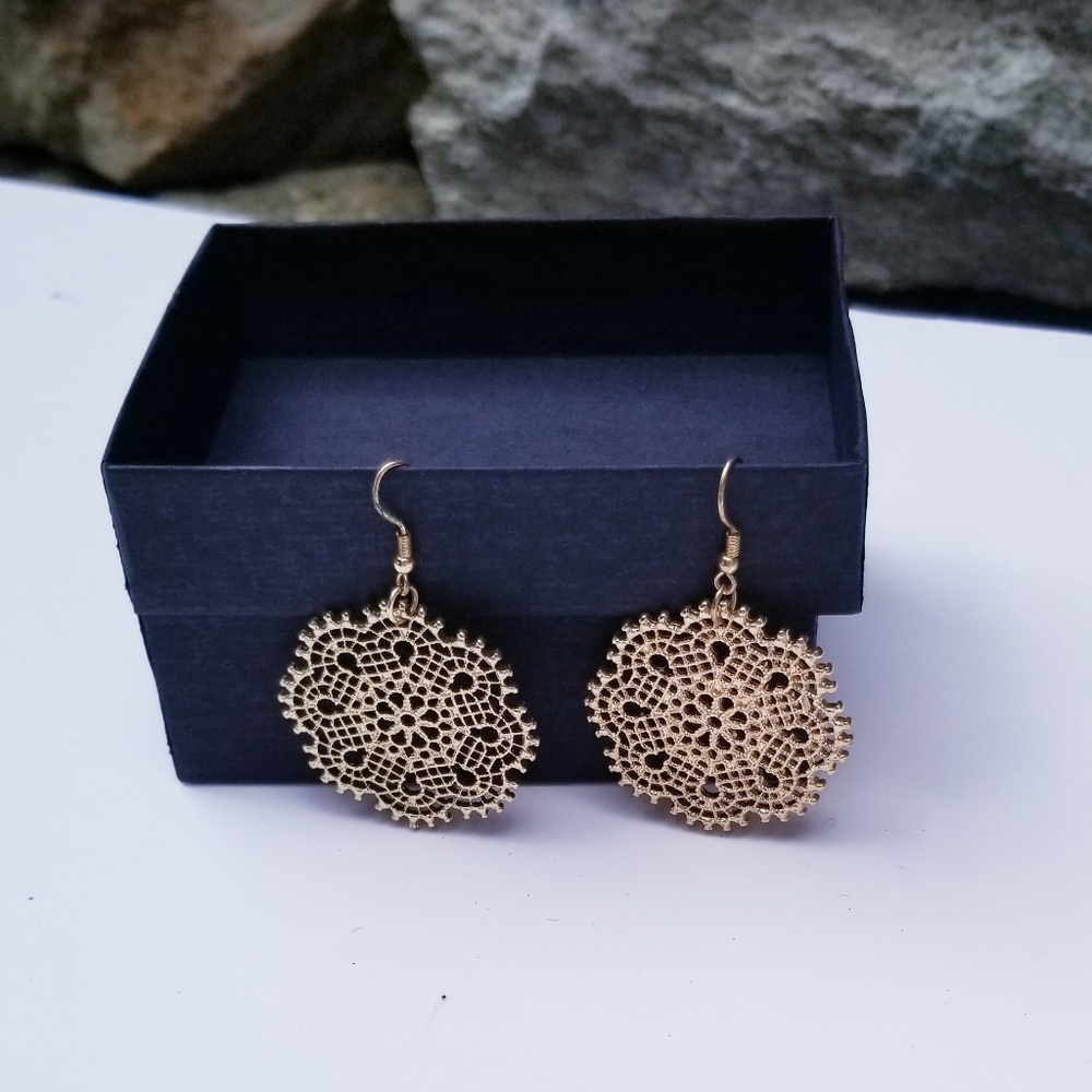 COPY - 🎁Gold Tone Round Design Earrings